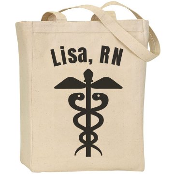 Registered Nurse Lisa Liberty Bags Canvas Tote