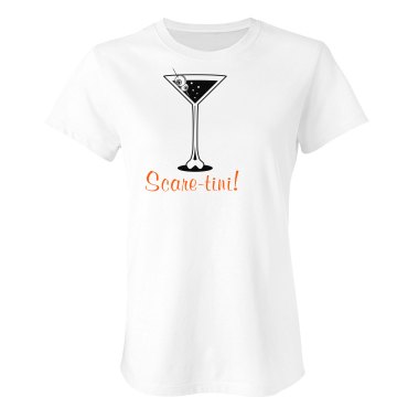 Halloween Scare tini Junior Fit Bella Sheer Longer Length Rib Tee