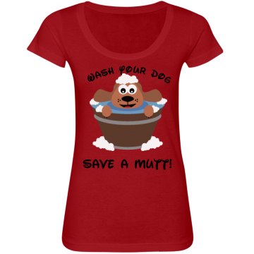 Save A Mutt Junior Fit Bella Sheer Longer Length Rib Tank Top