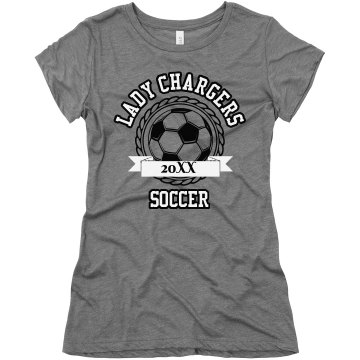 Girls Soccer Tee Junior Fit Bella Triblend Tee