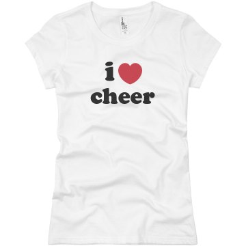 I Love Cheer Junior Fit Basic Bella Favorite Tee
