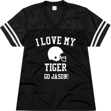 I Love My Tiger Jersey Junior Fit Soffe Mesh Football Jersey
