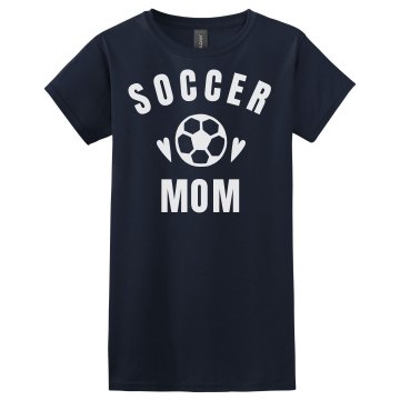 Soccer Rhinestones Misses Relaxed Fit Gildan Ultra Cotton Tee