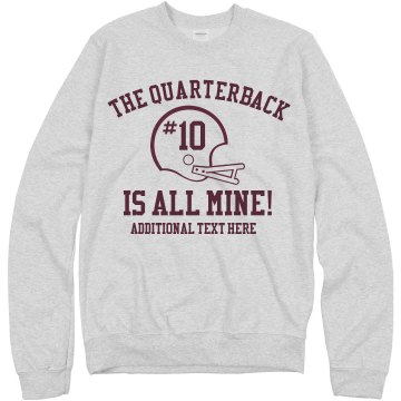 Quarterback is Mine Misses Relaxed Fit Anvil V-Neck Tee
