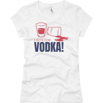 Vote For Vodka Junior Fit Basic Bella Favorite Tee
