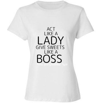 Like a Boss Grandma Misses Relaxed Fit Bella Missy Long Sleeve Tee