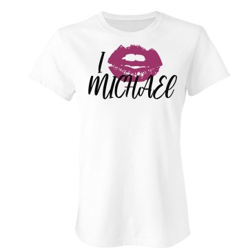 I Love Michael Kiss Junior Fit Bella Sheer Longer Length Rib Tee
