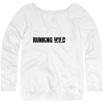 Running Free Sweatshirt Junior Fit Bella Triblend Slouchy Wideneck Sweatshirt