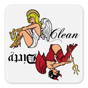 Clean Dirty Magnet Square Magnet
