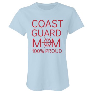 CG Mom 100% Proud Junior Fit Bella Crewneck Jersey Tee