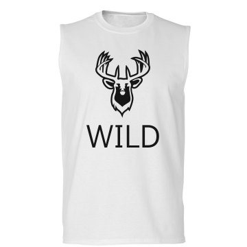 Big Deer Wild Sleeveless Unisex Gildan Ultra Cotton Sleeveless Tee