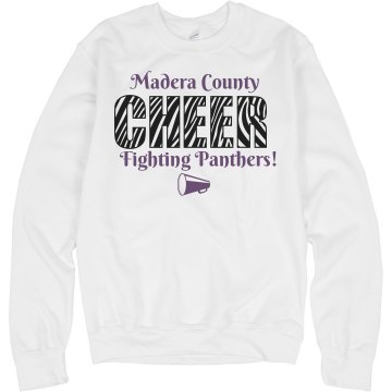 Panther Cheerleader Unisex Hanes Crew Neck Sweatshirt