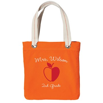 2nd Grade Tote Port Authority Color Canvas Tote