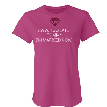 Too Late Tom... Junior Fit Bella Sheer Longer Length Rib Tee