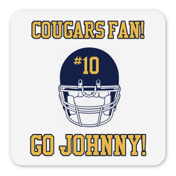 Cougars Fan Magnet Square Magnet