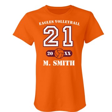 Eagles Volleyball Junior Fit Bella Crewneck Jersey Tee