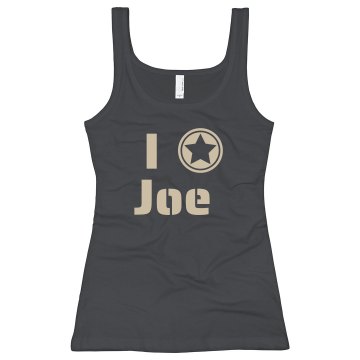 I Heart Joe Junior Fit Bella Sheer Longer Length Rib Strap Tank Top