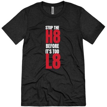 Stop Bullying Text Tee Unisex Canvas Triblend Tee