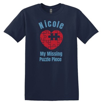 Nicole Missing Puzzle Unisex Gildan Heavy Cotton Crew Neck Tee