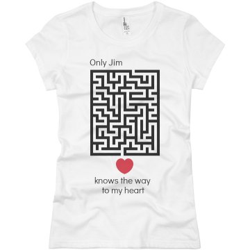 Only Jim Knows The Way Junior Fit Basic Bella Favorite Tee