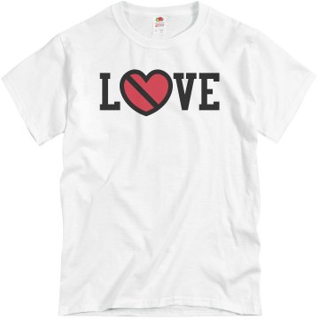 Anti-Valentine Love Unisex Basic Gildan Heavy Cotton Crew Neck Tee