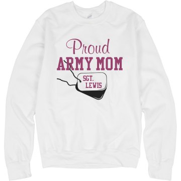 Army Mom Tee Misses Relaxed Fit Anvil V-Neck Tee