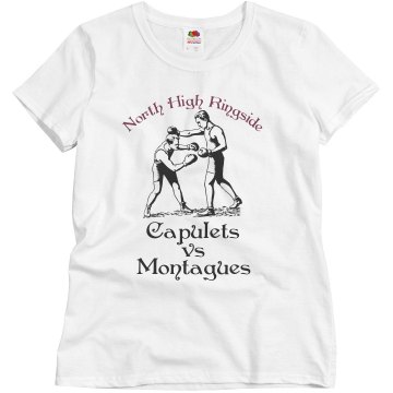 Romeo Juliet Play w/ Back Misses Relaxed Fit Basic Gildan Heavy Cotton Tee