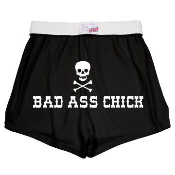 Bad Ass Chick Soffe Junior Fit Soffe Cheer Shorts