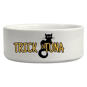 Trick Or Tuna Pet Bowl Ceramic Pet Bowl