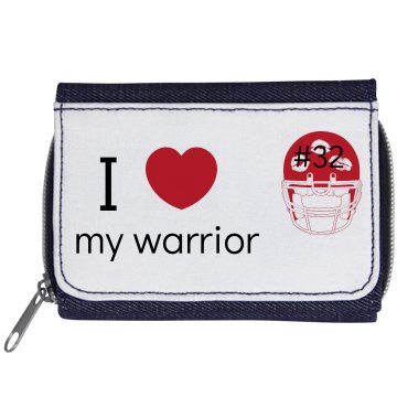 I Love My Warrior Wallet Denim Wallet