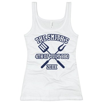 The Smith's 4th BBQ Junior Fit Bella Sheer Longer Length Rib Tank Top