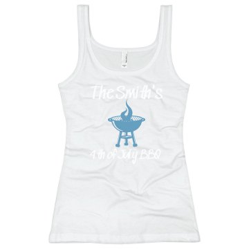The Smith's BBQ Junior Fit Bella Sheer Longer Length Rib Tank Top