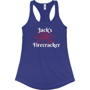 Jack's Firecracker Junior Fit Bella Sheer Longer Length Rib Racerback Tank Top
