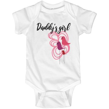Daddy's girl Infant Rabbit Skins Lap Shoulder Creeper