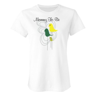 Mommy To Be Junior Fit Bella Sheer Longer Length Rib Tee