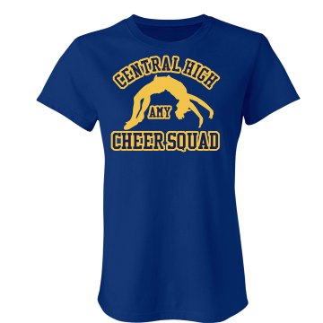 Cheerleader Cheer Squad Junior Fit Bella Crewneck Jersey Tee