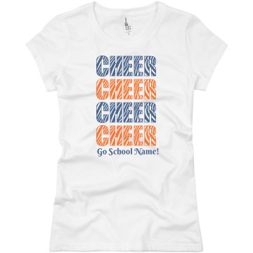 School Colors Cheer Tee Junior Fit Basic Bella Favorite Tee