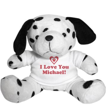 I Love You Valentine Plush Dalmatian Dog