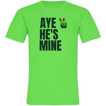 Aye He's Mine Rainbow Tee Unisex American Apparel Neon Crew Neck Tee