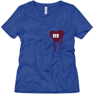 Bleeding Heart Misses Relaxed Fit Anvil V-Neck Tee