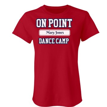 On Point Dance Camp Junior Fit Bella Crewneck Jersey Tee