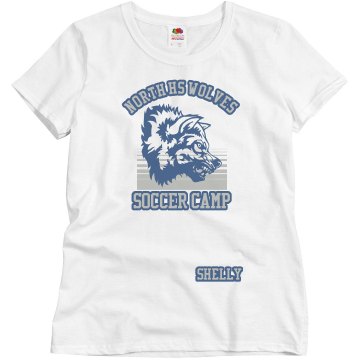 North HS Wolves Soccer Misses Relaxed Fit Basic Gildan Heavy Cotton Tee