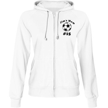 Soccer Mom Junior Fit Bella Fleece Raglan Zip Hoodie