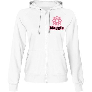 Maggie Flowers Shop Junior Fit Bella Fleece Raglan Zip Hoodie