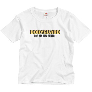 Bodyguard For New Sister Youth Anvil 3/4 Sleeve Raglan Baseball Tee