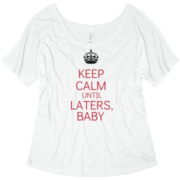Keep Calm Until Laters Misses Bella Flowy Draped Sleeve Dolman