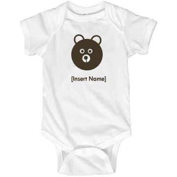 Personalized Bear Infant Gerber Onesies