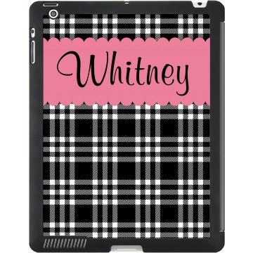 Pink Stripe Name Case Black iPad Smart Cover