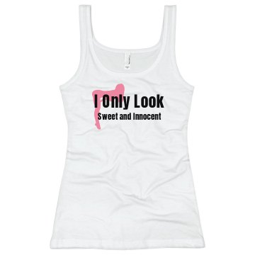 Sweet And Innocent Junior Fit Bella Longer Length 1x1 Rib Tank Top