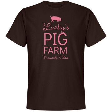 Lucky's Pig Farm Unisex Gildan Heavy Cotton Crew Neck Tee